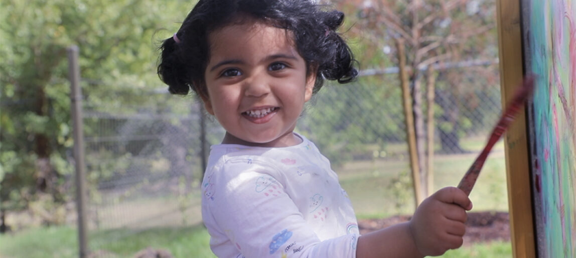 Little girl on playground