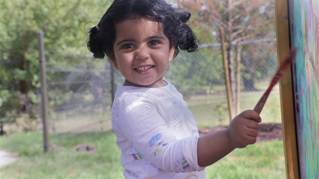 Little girl on playground