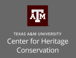 Center for Heritage Conservation vertical logo with white text on a gray background