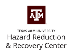 Hazard Reduction and Recovery Center vertical logo with black text