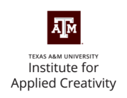 Institute for Applied Creativity vertical logo with black text