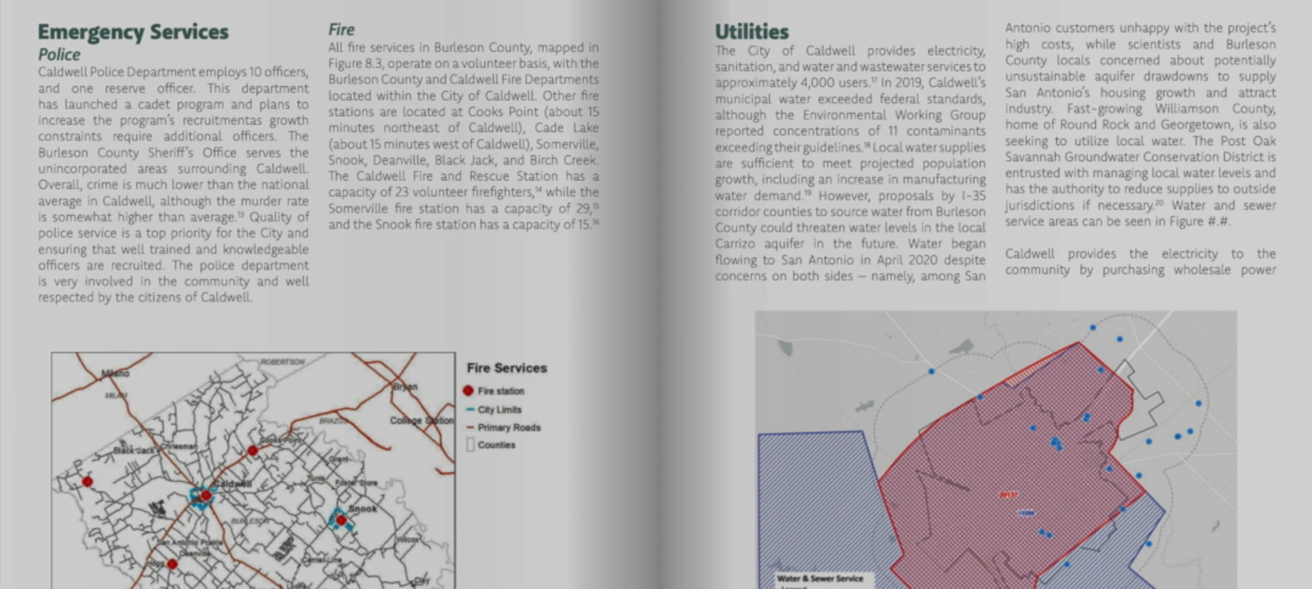 Texas Target Communities plan diagrams with text surrounding.