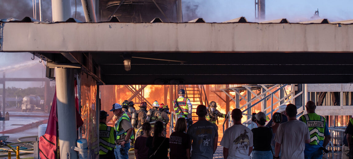 TEEX firefighter demonstration