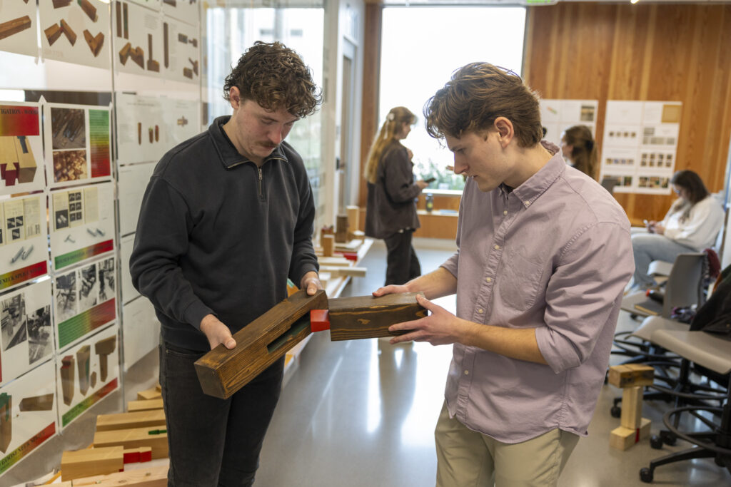 Students working on Japanese Joinery Project