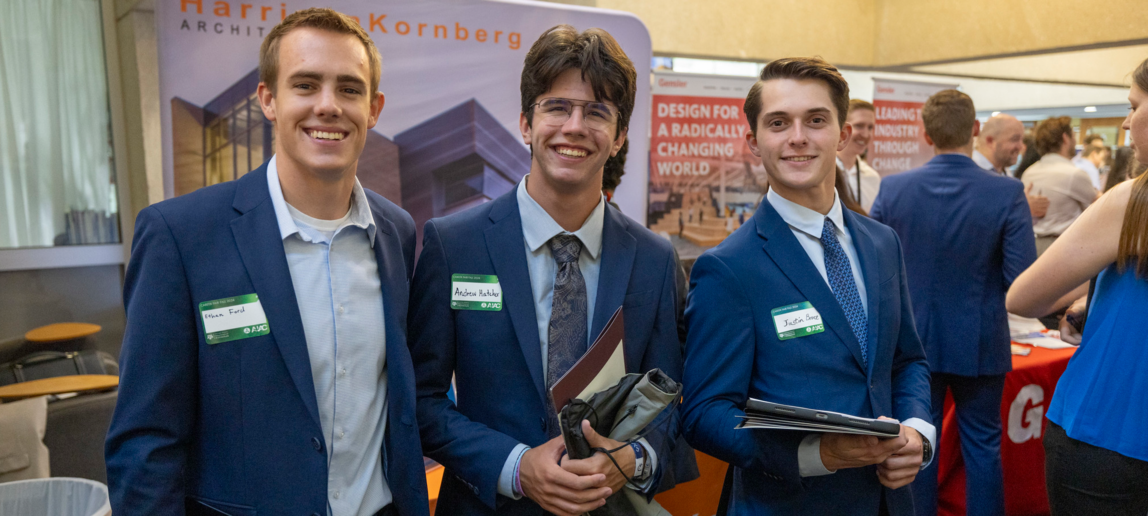 A group of architecture at the 2024 career fair.