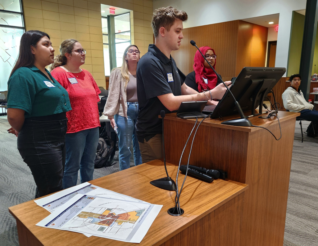 A group of students at the COLLAB event in College Station, TX.