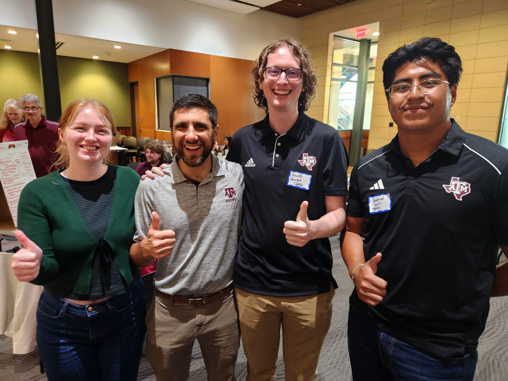 A photo of Texas A&M students at the COLLAB event.
