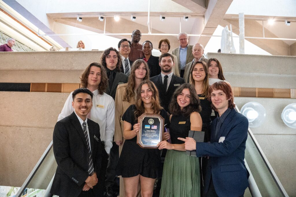 Students who supported the final designs for a Women’s and Infants’ Health and Maternity Center.