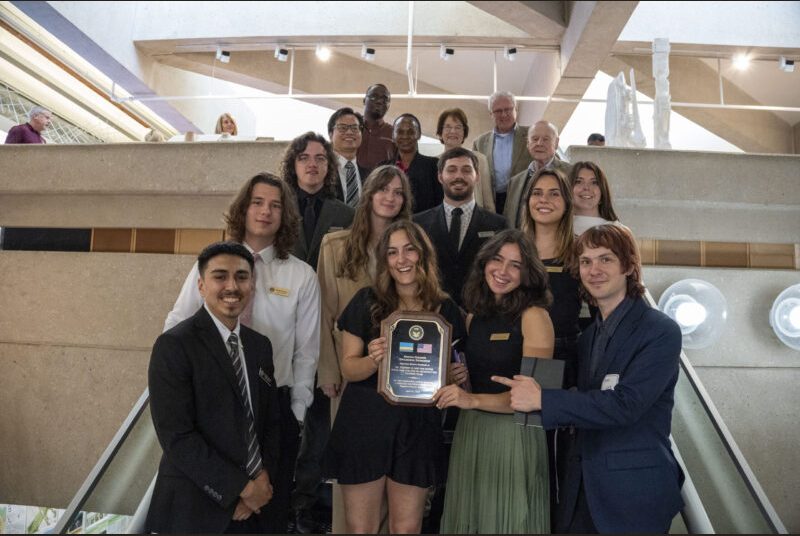 Students who supported the final designs for a Women’s and Infants’ Health and Maternity Center.