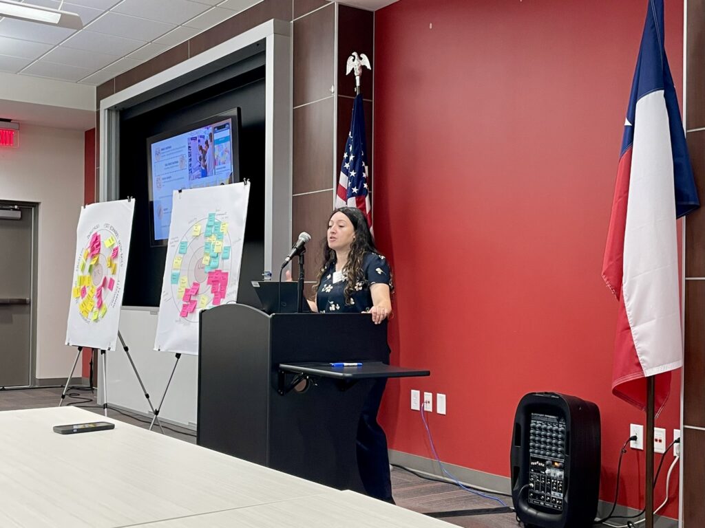 A speaker provides information at the second annual Graduate Student Summer Institute.