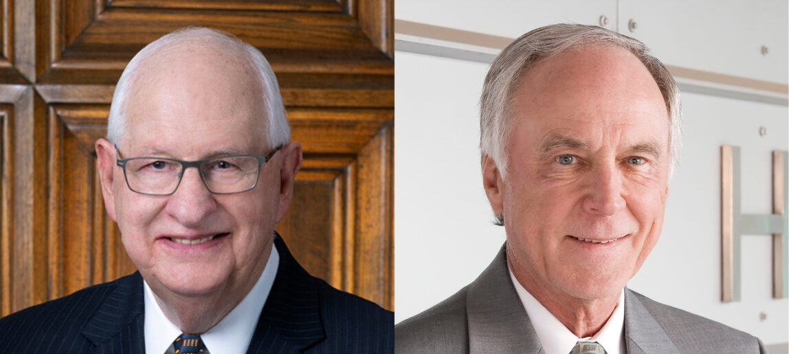 Side-by-side headshots of honorees Ronald L. Skaggs, smiling on the left, and Joseph G. Sprague, smiling on the right.