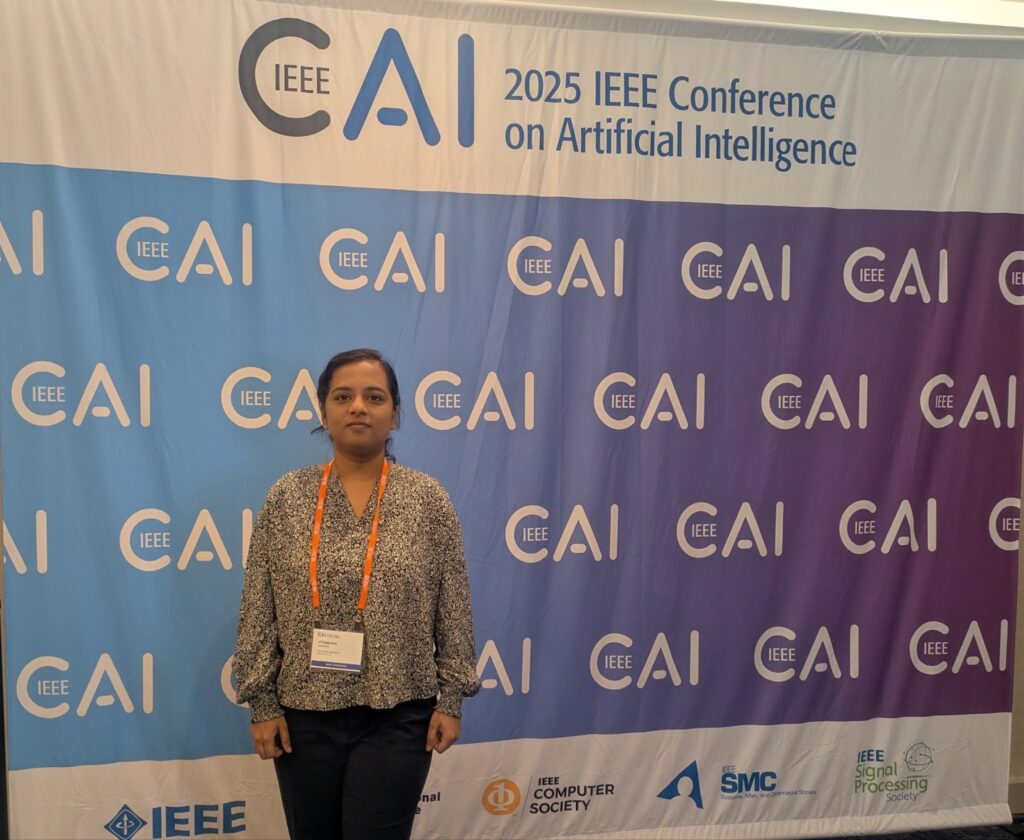 Monjoree Uttamasha at the 2025 IEEE Conference on Artificial Intelligence.